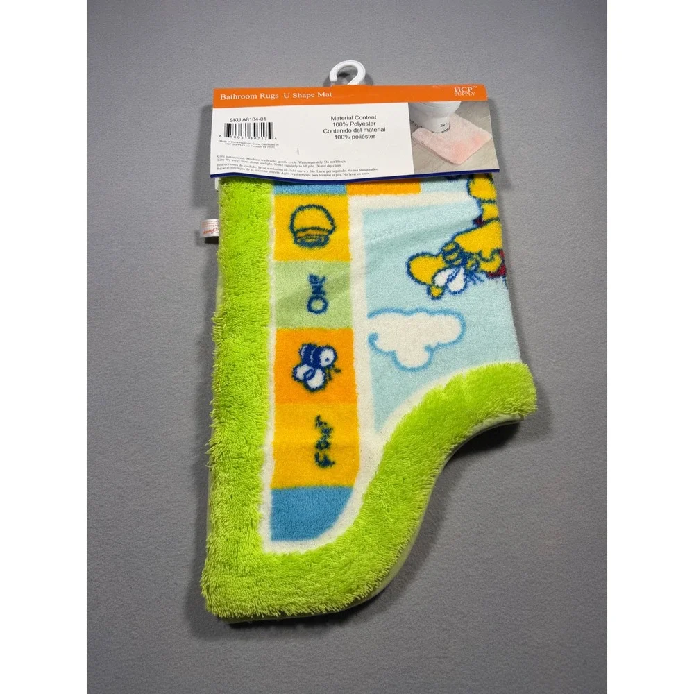 Disney Winnie the Pooh U Shape Bathroom Rug Mat Lime Green A8104-01 NEW